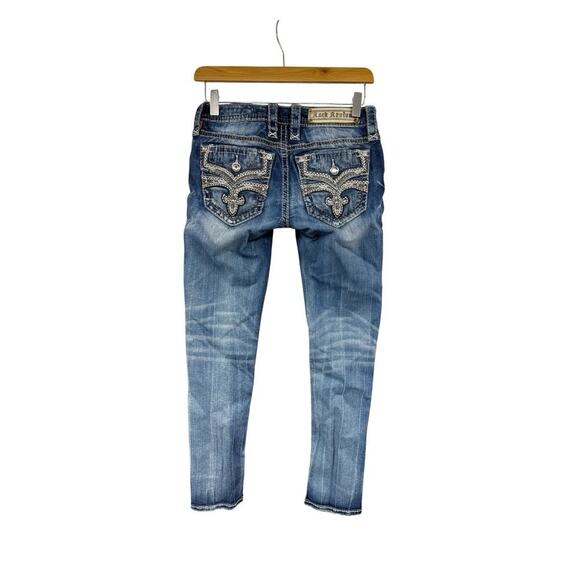 Rock Revival Celinda Ankle Skinny Jeans Thick Stitch Bling Womens Size 25 - Picture 1 of 12